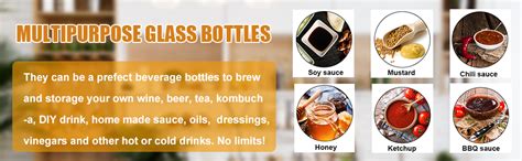 Amazon Maredash Hot Sauce Bottles With Black Caps Pack Oz Empty Glass Bottles Woozy