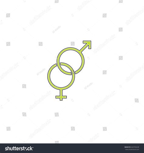 Twisted Male Female Sex Symbol Flat Stock Illustration