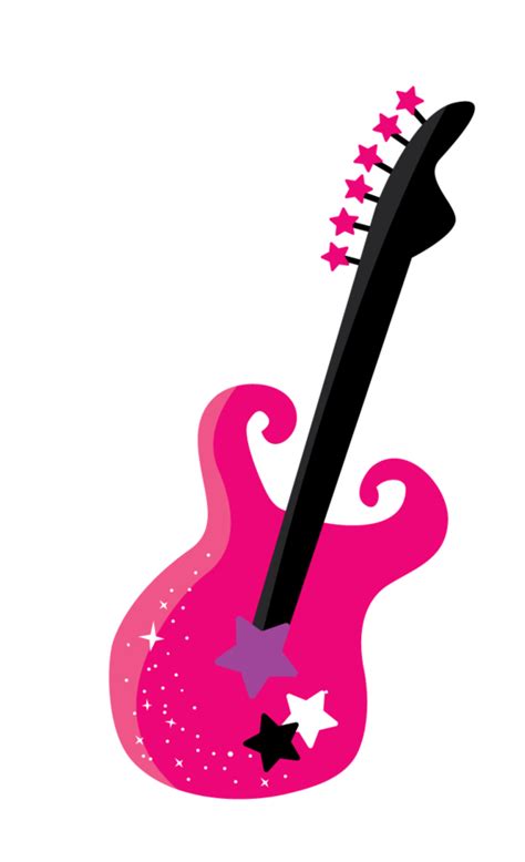 Pink Rock Star Guitar