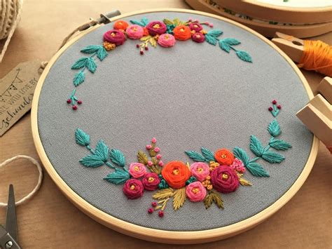 Embroidery Hoop Art Broderie Hoop Art Home Decor Hand Etsy