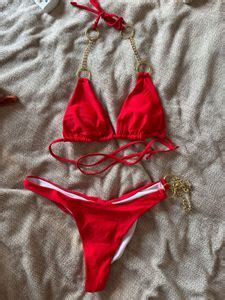 Women Bikini Set Urbanic Red Thong Bikini Freeup