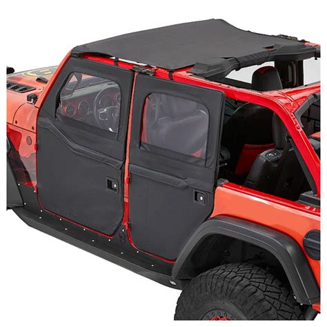 Portes toiles arrière complètes Bestop Black Diamond Jeep Wrangler JK