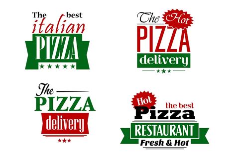 Italian Pizza Restaurant Logo Label Flyer Set 11521900 Vector Art At