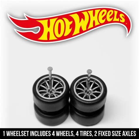 Scale SPOKE NEW Real Riderz Wheels Rims Rubber Tires Set Hot Wheelz EBay