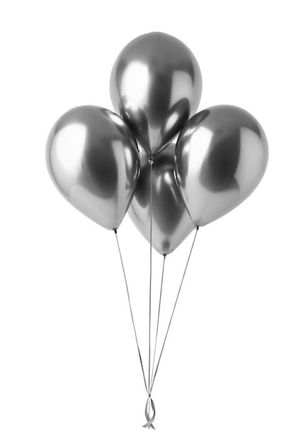 premium psd bunch  floating balloons isolated