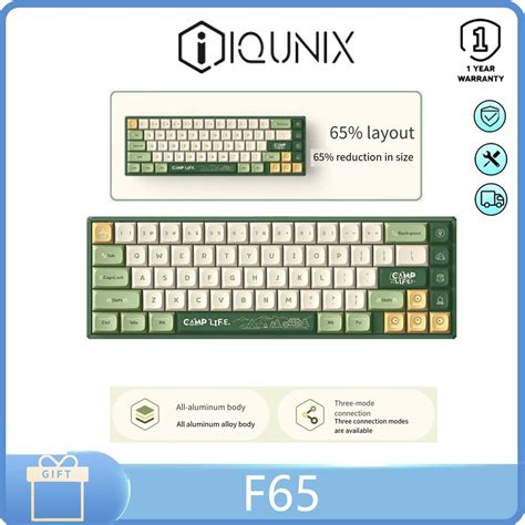 IQUNIX F Mechanical Keyboard Three Mode Hot Swap Custom Keyboard Wireless Bluetooth Gaming