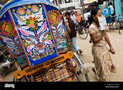 dhaka bangladesh rickshaws people  res stock photography  images