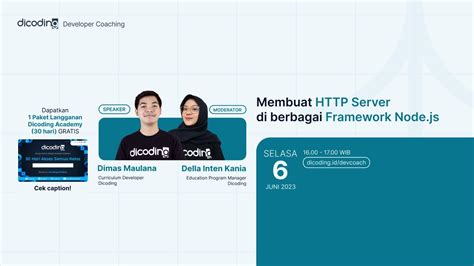 Dicoding Developer Coaching 91 Back End Membuat Server Di Berbagai Framework Node Js