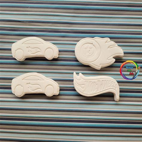 Kit Pintura Em Gesso Tema Hot Wheels Elo Produtos Especiais