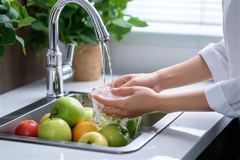 Premium Ai Image Someone Washing Their Hands In A Sink With A Lot Of