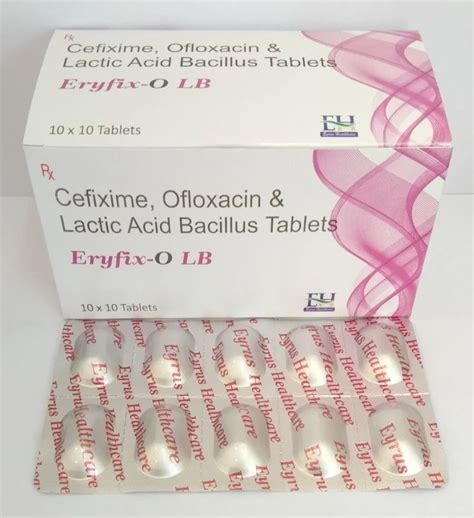 Cefix O ERYFIX O TABLET CEFIXIME 200MG OFLOXACIN 200MG LB TABLETS