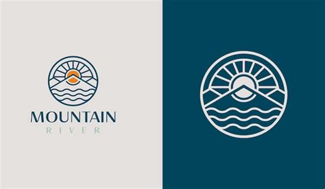 Premium Vector Mountain River Logo Universal Creative Premium Symbol