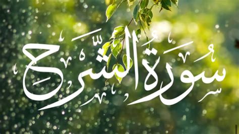 Calm Recitation of SURAH ASH SHARHسورہ الشرح The Relief by Mishary