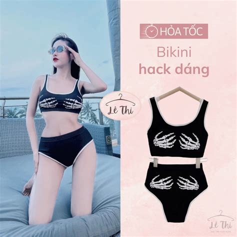 Sexy Hand Shaped Piece Bikini Beach Bikini Hole Crop Top High Waisted Triangle Pants That