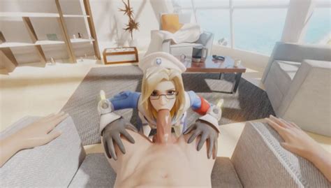 Overwatch Combat Medic Mercy Blowjob A XXX Parody VR Porn Video VRPorn