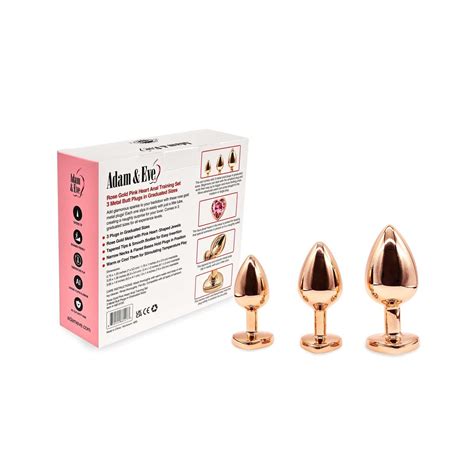 Rear Assets Rose Gold Pink Heart Anal Training Set Anal Toys Adam Eve Canada