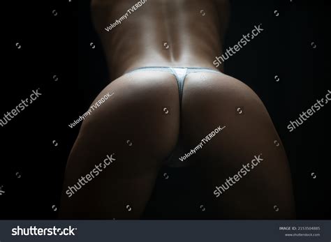 Sexy Butt Woman Posing Bikini Lingerie Stock Photo