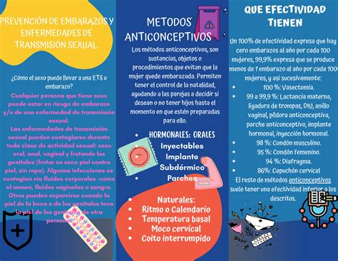 Tríptico Prevención De Embarazos Y Enfermedades De Transmisión Sexual