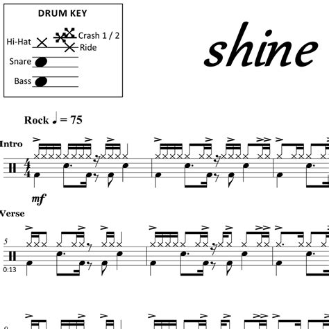 Shine - Collective Soul - Drum Sheet Music