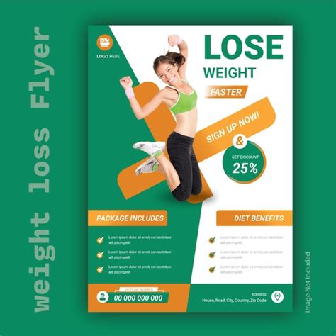 Premium Vector Fitness Weight Loss Flyer Design