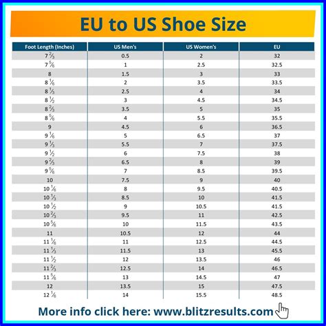 Conversion Chart European Shoe Size To American How To Conve