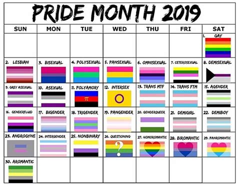 Pride Month Calendar 2024 Calendar Printables