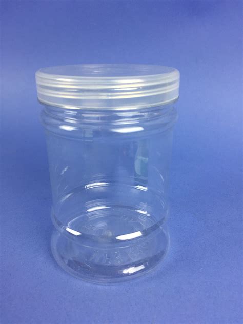 CLEAR PET ROUND JAR 380ml 70mm NECK PETR380 Bristol Plastics