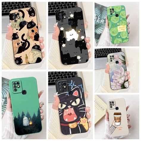 เคส Infinix Hot X B Lite X B Play X C แฟชนแมวนารกความงามดอกไม Cool ฝาหลง