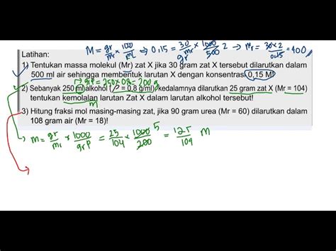 Contoh Soal Molaritas Dan Molalitas 57 Koleksi Gambar