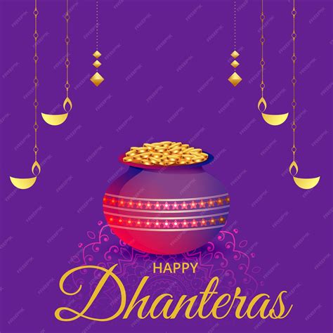 Premium Vector Happy Dhanteras Greetings Background Ganpati Laxmi