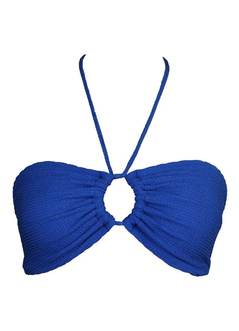 Frill Trill Halter Neck Bikini Royal Blue S Artofit