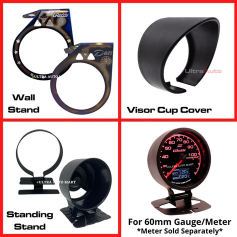 60mm Meter Gauge Accessories Cap Visor Cover Stand Greddy Defi Meter