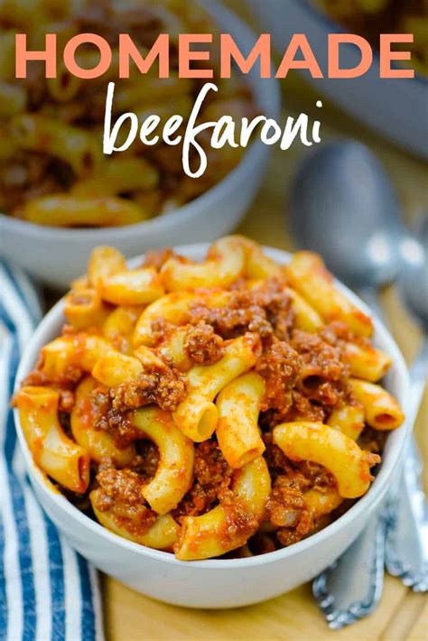 Homemade Beefaroni Recipe Recipe Beefaroni Recipe Easy Beefaroni Recipe Homemade Beefaroni