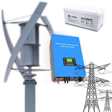 3kw 5kw 10kw Vertical Axial Wind Turbine Off Grid On Grid Wind Power Generator For Home