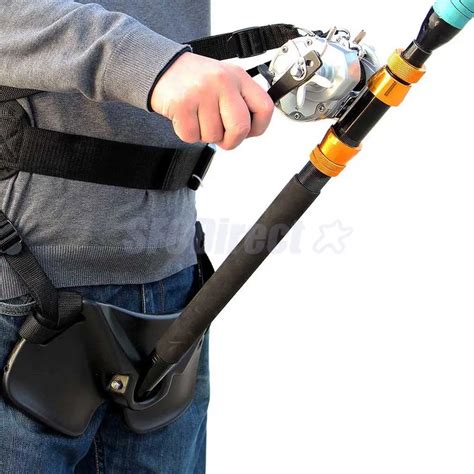 Boat Sea Fishing Waist Support Harness Rod Holder Stand Up Adjustable ...