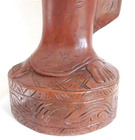 Balinese Carved Woman H 60 Cm Bali Carving Woman Wood Vintage Wood Figurine Not Naked