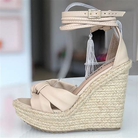 Plataforma Salto Alto Laço Nude FUEL FASHION