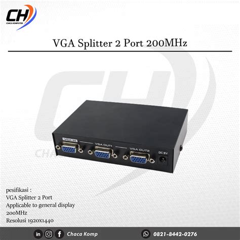 Jual VGA Splitter 2 Port 200MHz | Shopee Indonesia