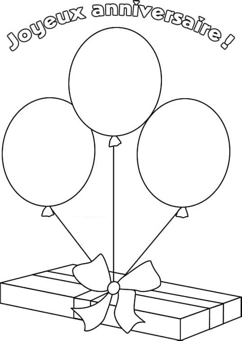 Coloriage Joyeux anniversaire avec un Cupcake télécharger et imprimer