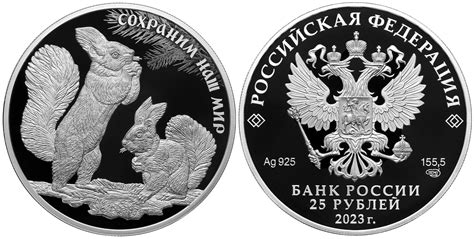 25 рублей 2023 года Белка обыкновенная