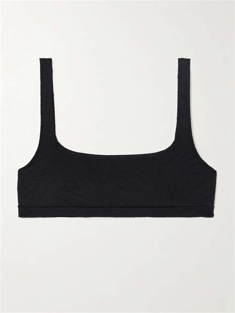 LOULOU DE SAISON Hephaistos stretch cloqué bikini top NET A PORTER