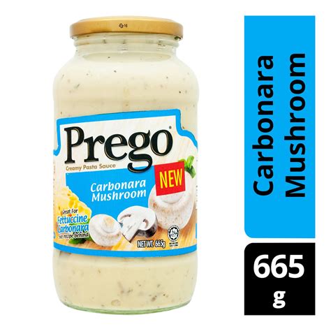 Prego Carbonara Mushroom Pasta Sauce 665gjar 12 Jars Per Carton