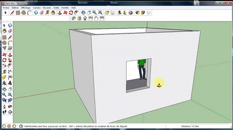 Difficulté de percer une ouverture avec Sketchup à l aide de l outil