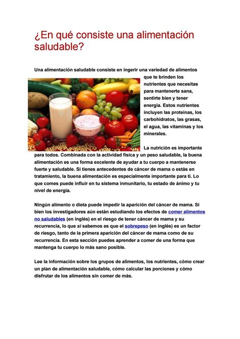 como hacer un texto cientifico sobre la alimentación saludable