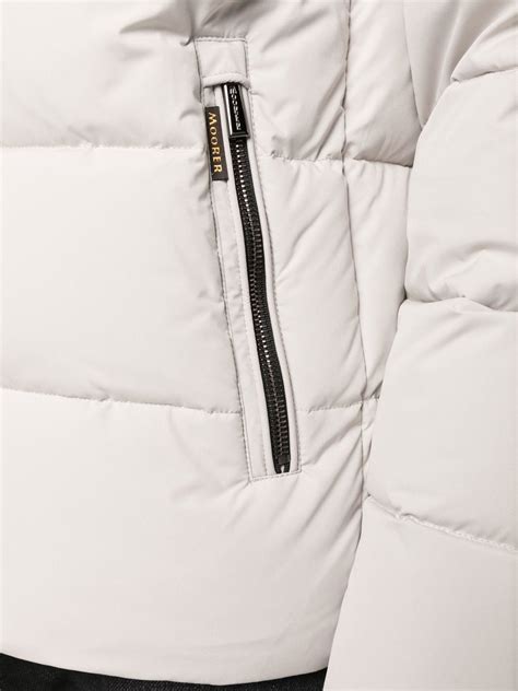 Moorer Padded Zip Up Hooded Down Jacket In Nude ModeSens