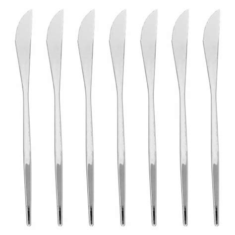 Shiny Silver Moderno Disposable Plastic Dinner Knives Knives