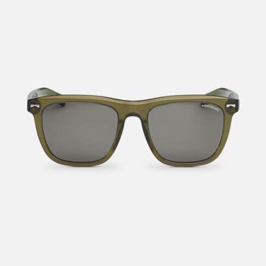 Squared Sunglasses With Green Coloured Acetate Frame Luxury