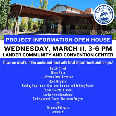 City of Lander to Host Project Information Open House | Lander Wyoming