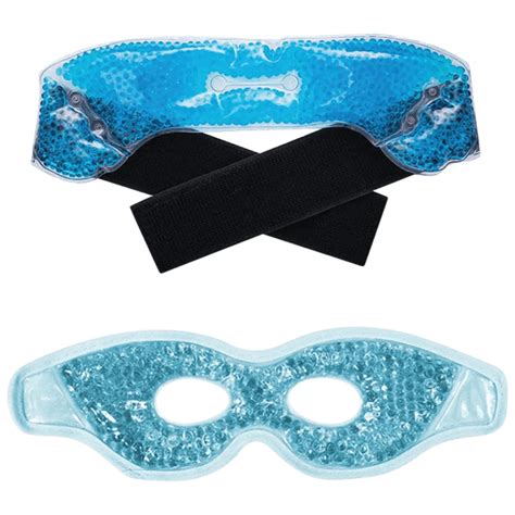 Morningsave Therarx Reusable Hot Cold Therapy Gel Bead Eye Mask Headband Wrap Bundle