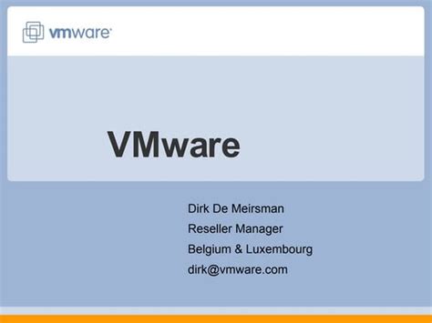 Vmware Presentation Ppt